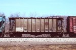 Chicago Great Western, CGW 18, airslide covered hopper, Mance, Pennsylvania. April 6, 1993